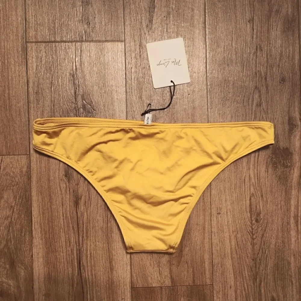 Mei L'ange Lynn Ultility Swimsuit 2 Piece Bikini Set Yellow Size L